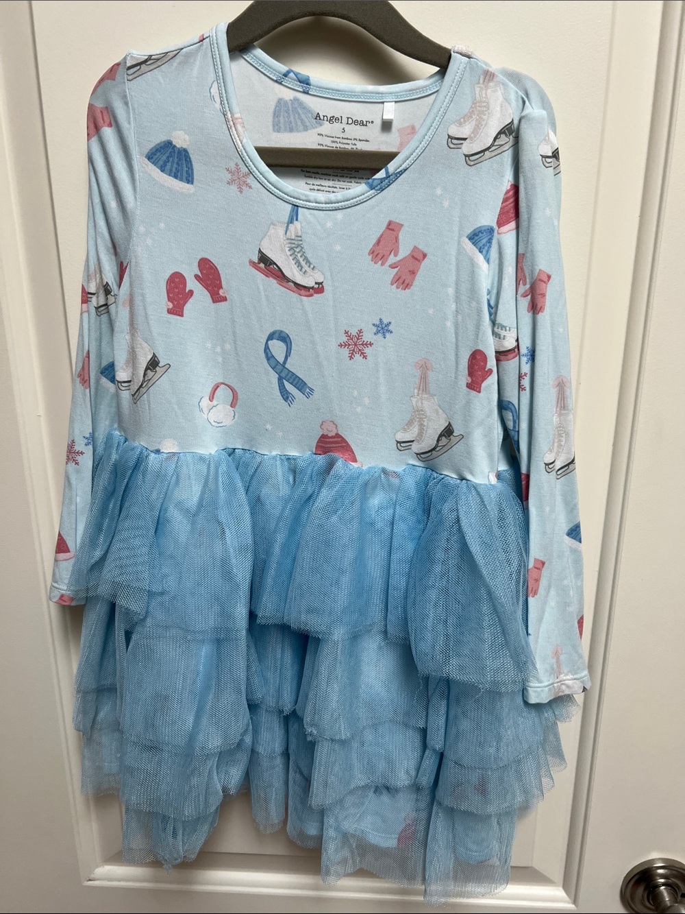 Angel Dear Blue & Pink Ice Skate Tulle Dress